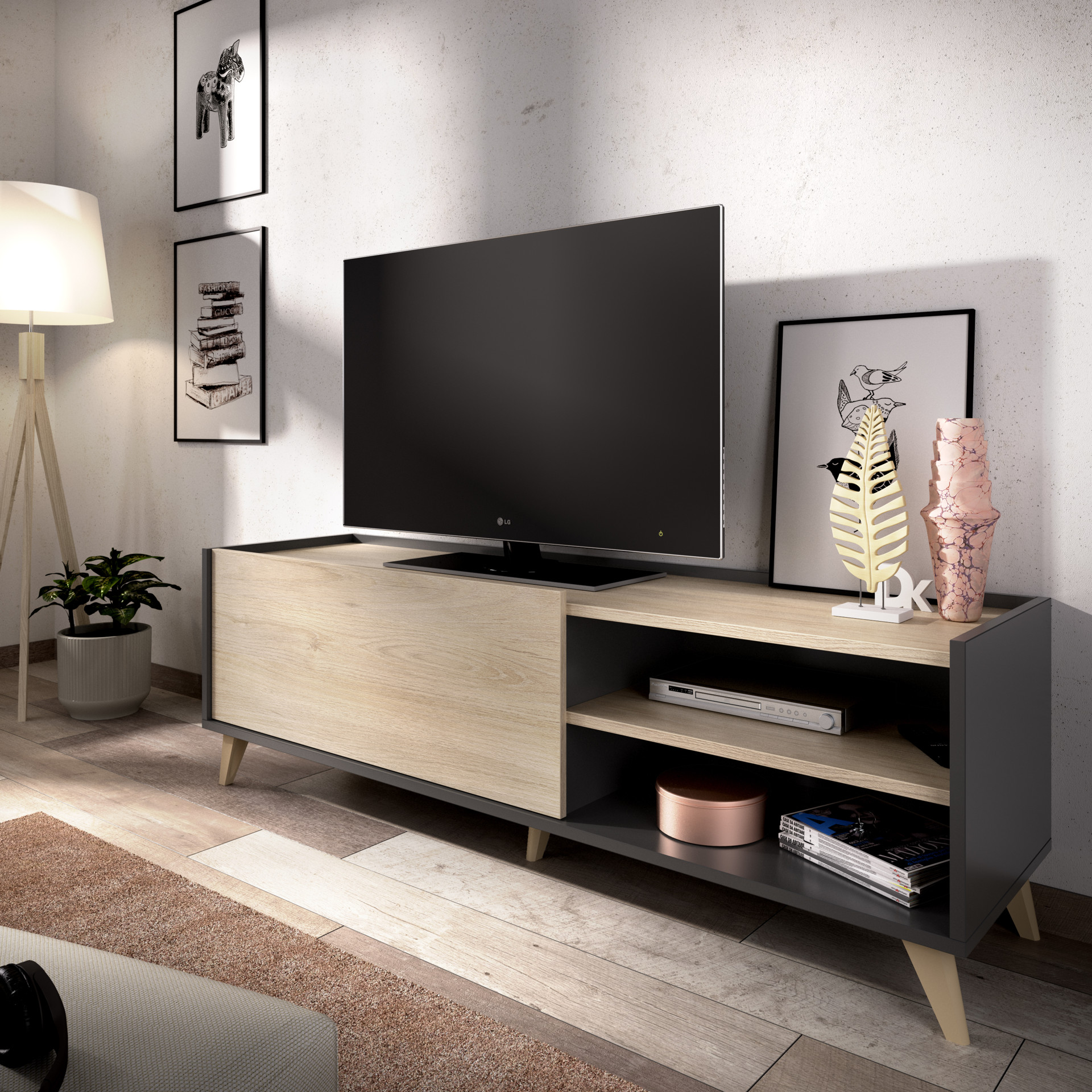ASOMBROSO: Mueble bajo TV NESS al mejor precio 2019  Muebles para tv, Mueble  bajo, Muebles para television