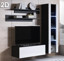 Imagen de Conjunto de muebles Leiko 2D negro y blanco (1,6m)