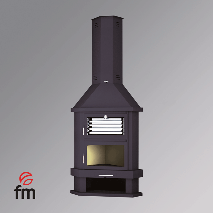 Imagen de Chimenea leña rincón C-200 RH