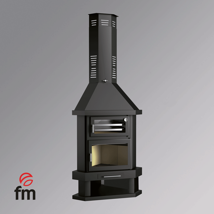 Imagen de Chimenea leña rincón - Horno C-300 RH