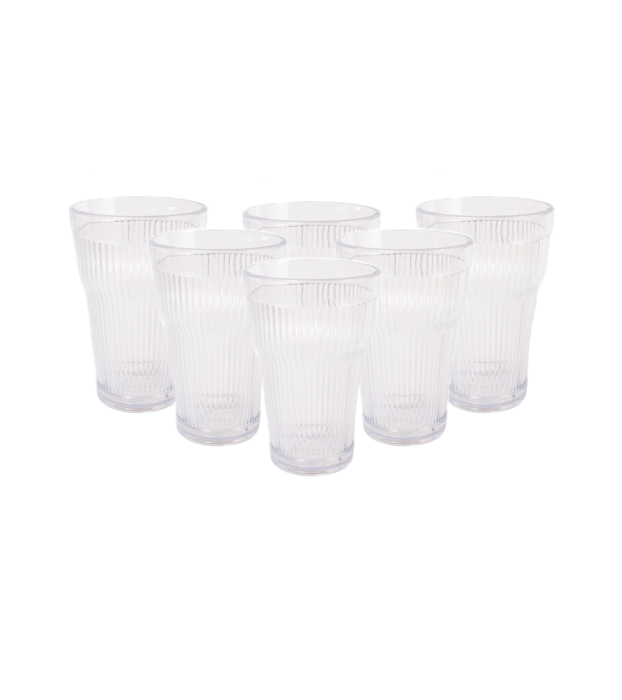 Imagen de Pack 6 unidades de vasos Bastilipo 400 ML Modelo Empire State Transparente