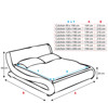 Imagen de Cama de matrimonio de diseÃ±o Piccione en color negro (135x190cm)