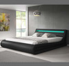 Imagen de Cama de matrimonio con canapéPatricia en color negro (180x200cm)