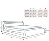 Imagen de Cama de matrimonio con canapéPatricia en color blanco (150x190cm)