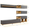 Imagen de Mueble de salón modelo Olson color gris y roble (2,4m)