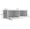 Imagen de Mueble TV modelo Leiko H1 (100x32cm) color negro y blanco con patas estándar