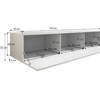 Imagen de Mueble TV modelo Leiko H2 (160x32cm) color negro y blanco con patas estÃ¡ndar