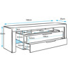 Imagen de Mueble TV modelo Sayen (160x53cm) color negro con LED RGB