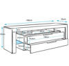 Imagen de Mueble TV modelo Sayen (160x53cm) color blanco con LED RGB