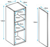 Imagen de Armario colgante modelo Leiko V1 (40x126cm) color blanco
