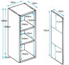 Imagen de Vitrina modelo Leiko V3 (40x128cm) color blanco y negro con patas estándar